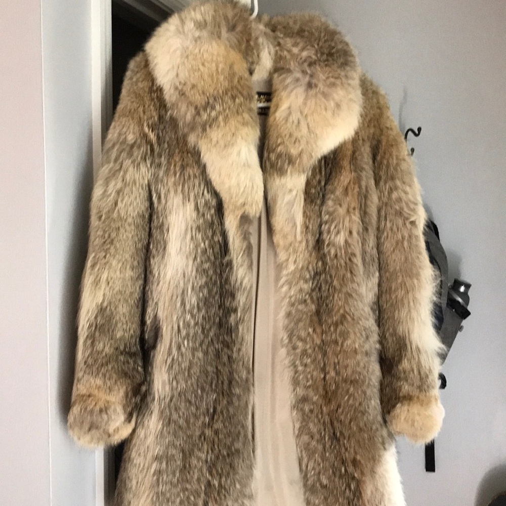 Vintage coyote fur coat